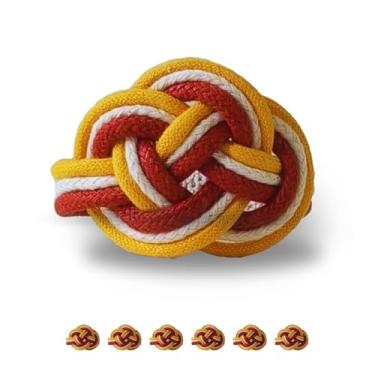 Imagem de Porta Guardanapo de Tecido Anel para Guardanapo de Macramê Mesa Posta Jantar Almoço Conjunto 6 peças