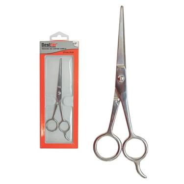 Imagem de Tesoura P/cortar Cabelo Aço Inox 17cmx5cm 6.5''pol - Bestfer