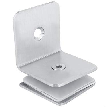 Imagem de Estável 90 ° Aço Inoxidável -Suporte da Dobradiça da Porta -tada para Portas de Vidro de 8-12 Mm de Espessura borda Suave para Evitar Lesões Acidentais Protege o Vidro Com Calço de Instalação Simples