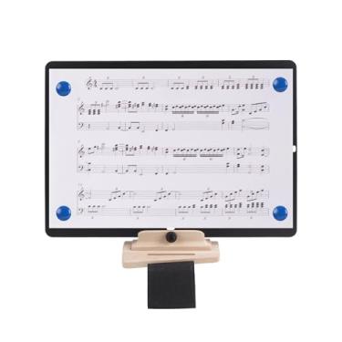 Imagem de Asixxsix Marching Lyre Suporte de música para bandas de marcha ajustável para flauta, trompete, suporte magnético para folhas de música compatível com a 4 a 5