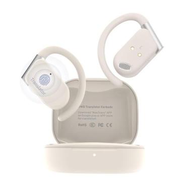 Imagem de Fones de ouvido tradutores de idiomas ANFIER M9 144 idiomas bege