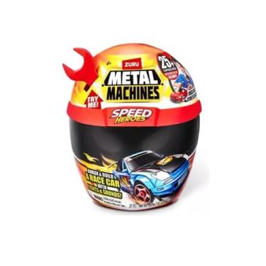 Imagem de Brinquedo - Monte seu proprio carrinho - Capacete Surpresa Metal Machines Speed Heroes Vermelho