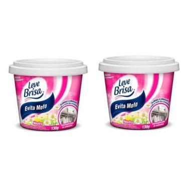 Imagem de Kit 2 Evita Mofo Leve Brisa Odorizador Ambiente Neutro 130g - NoBrand