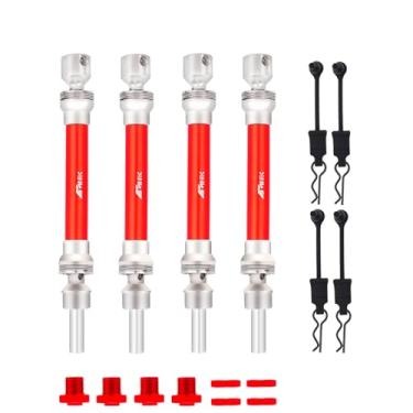 Imagem de NMNRC 4Pcs Front Rear CVD Drive Shaft & Body Clips for Arrma 1/8 Typhon 3S BLX & 550 Mega Driveshaft Upgrades Part