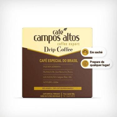 Imagem de Drip Coffe Bourbon Amarelo 100% Arábica C/10 un Campos Altos - Café Ca