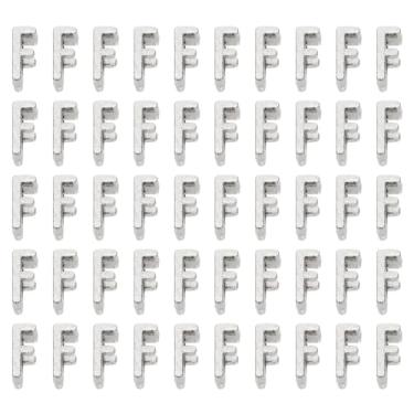 Imagem de Shapenty Berloques espaçadores de letras deslizantes de metal de liga de prata antiga para artesanato, pulseira, colar, pingente de chaveiro, joias, Natal, Ação de Graças, lembrancinhas de casamento