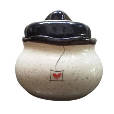 Imagem de Saleiro De Parede Em Cerâmica Artesanal Preto 400g