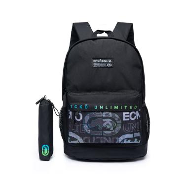 Imagem de Kit Mochila Estojo Resistente Impermeável Notebook Faculdade Trabalho Viagem Ecko  masculino