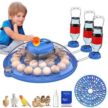 Imagem de Merendetee Incubadora automática de ovos 26-52 | Atualização automática de adição de água | Visão de 360 graus | incubadoras para ovos para incubação | sem uso de instalação (26-BLUE2)