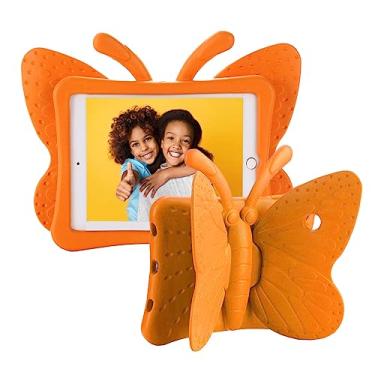 Imagem de AWH Tading Capa para iPad 6ª geração para crianças, iPad 9,7, leve, à prova de choque, espuma vinílica acetinada, suporte para tablet para Apple iPad Air/Air 2 iPad 9.7 2017/2018 - borboleta fofa,