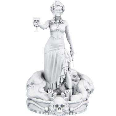 Imagem de Estátua Pombagira Rosa Caveira do Cemitério - Imagem Umbanda Candomblé (Cor Mármore)