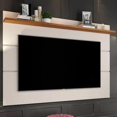 Imagem de Painel para TV Até 50 Polegadas Hemera 1 Prateleira Off White/Freijo - Pnr Móveis