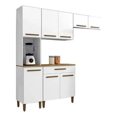 Imagem de Cozinha Completa Criativa 8 Portas 1 Gaveta Pés Reguláveis Arte Móveis