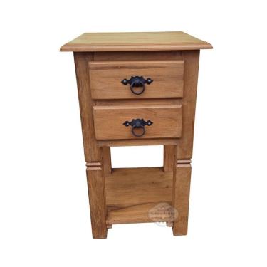 Imagem de Mesa De Cabeceira Madeira De Demolição 2 Gavetas Sudeste Rústico