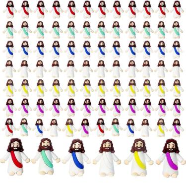 Imagem de Conjunto de bonecos Mini Jesus AKFAHOIF Little Jesus 100 unidades de PVC