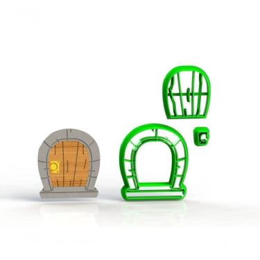 Imagem de Cortador Porta Antiga Mod1 Bosque Encantado Floresta Modular Tamanho 5 Cm