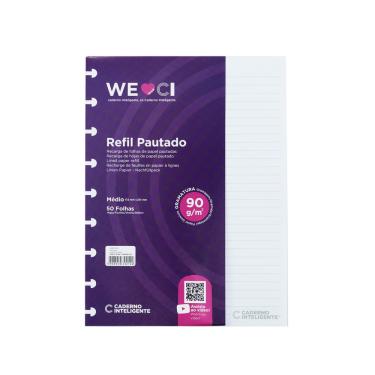 Imagem de Refil Caderno Inteligente Pautado 90g 50 Folhas - Médio
