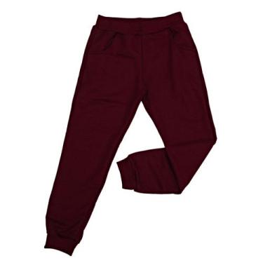 Imagem de Calça Moletom Infantil Menino Menina Moletinho Cores Lisa Jogger Skinn