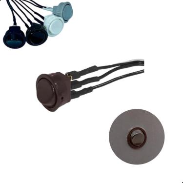 Imagem de Interruptor Gota Redondo Marrom Com Cabo 10Cm