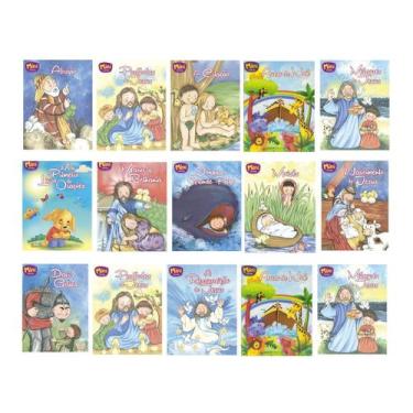 Imagem de Kit Mini Livros 15un Clássicos Histórias Bíblicas Bíblia Livrinho - En