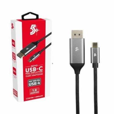 Imagem de Cabo Adaptador 1.8m Usb C Para Displayport Macho 4k 120hz