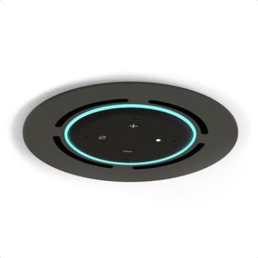 Imagem de Suporte Redondo De Embutir Teto Para Alexa Echo Dot 3 Cor Preto