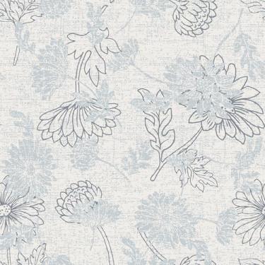 Imagem de VEELIKE Papel de parede floral azul esboço gasto boho dália e margarida floral peeling and stick papel de parede para quarto de berçário 48 cm x 890 cm papel de parede removível pré-colado para parede