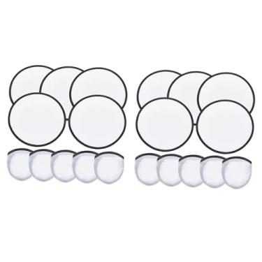 Imagem de Fiocias 10 peças de ventiladores de disco voador dobráveis, ventilador de resfriamento para viagens de Halloween, Branco