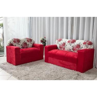 Imagem de Conjunto Sofá 2 e 3 Lugares Milly em Tecido Suede