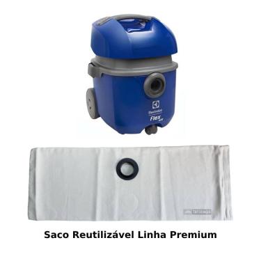 Imagem de Saco Reutilizável Premium Para Aspirador Electrolux Flex 1400 FlexN FlexS