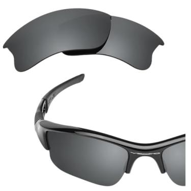 Imagem de Lentes de reposição para óculos de sol Oakley Flak Jacket XLJ, polarizadas, antiarranhões, resistentes a impactos, Cinza clássico, Standard