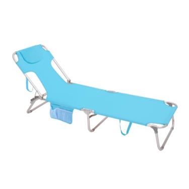 Imagem de SUNNYFEEL Espreguiçadeira de praia, cadeira de bronzeamento de alumínio com orifício facial, cadeira dobrável para uso ao ar livre, cadeira de bronzeamento solar com alças de mochila para uso ao ar