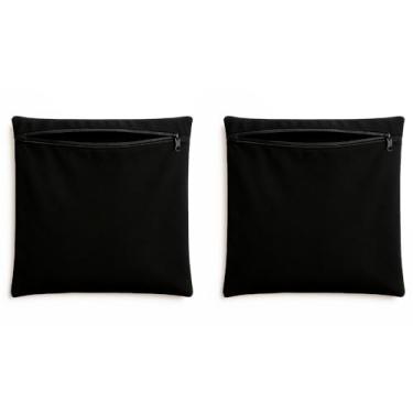 Imagem de Kit 2 Capa de Almofada 42cm Decorativa Suede Sofá Poltrona Cor:preto