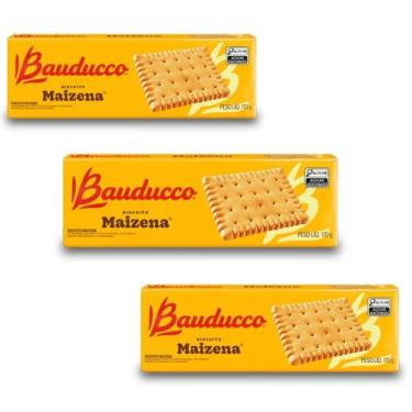 Imagem de Bolacha Maizena Bauducco Kit 3 Pacotes De 170G