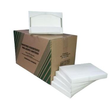 Imagem de Protetor de Assento Sanitário Papel Branco Descartável Com Miolo Disk-