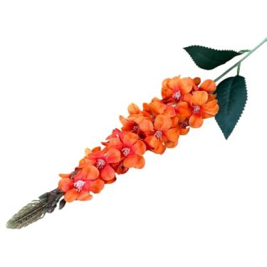 Imagem de Kit 2 Hastes de Flor Boca de Leão Artificial Grande Decoração 70cm (Laranja)