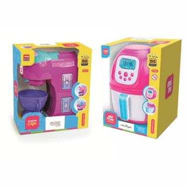 Imagem de Air Fryer e Cafeteira Brinquedo Infantil Cozinha Realista