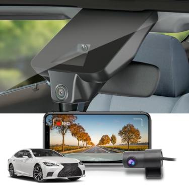 Imagem de Fitcamx Frente 2160P+Traseiro 1080P Dash Cam Adequada para Lexus LS 500 F Sport LS 500h 2021-2023 (Parte nº 50010), OEM Olhar, Dual HD Vídeo, WiFi, Loop Gravação, G-Sensor, Plug&Play, 128GB Cartão