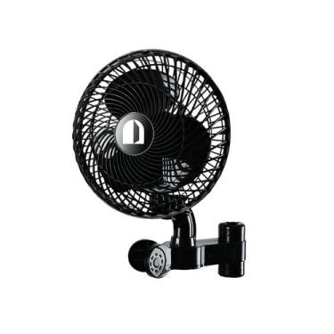 Imagem de Ventilador Silencioso 110V 20W Compacto Oscilante Preto leds indoor Pa