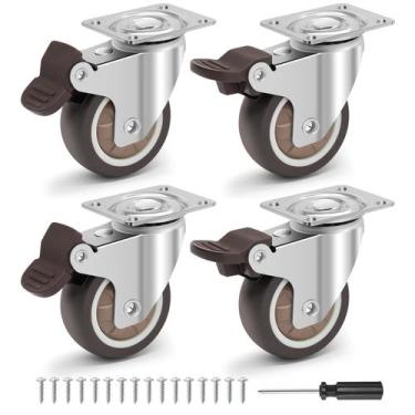 Imagem de Rodas Caster Humagineer de 2 polegadas com freios de travamento 600 li