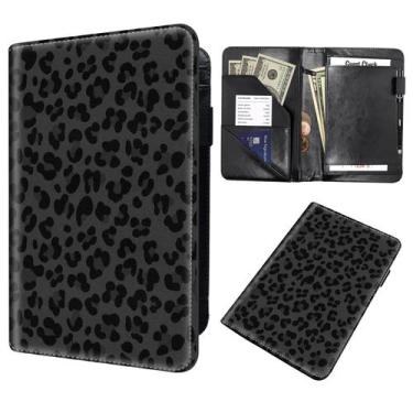 Imagem de Livro de servidor SDDFRHGH Waitress Organizer PU Leather Black