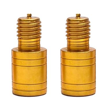 Imagem de ZHIZHOUNEY 2 peças de adaptador de rosca de rede de desembarque de pesca liga conector de vara de pesca arpões de desembarque peças de mergulho fácil de instalar adaptador de cabeça de rede