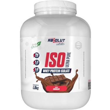 Imagem de Absolut Nutrition, Whey protein isolado, 26 gramas de proteína, adoçado com stevia, Iso Ultra Pure, Sabor chocolate, Pote, 1,8 kilos