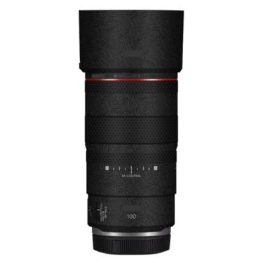 Imagem de 100 2.8 Lente Cap Skin Anti-Scratch Adesivo de Câmera para Canon RF 100 mm F2.8 Película Protetora Macro Decalque (Contorno Preto Brilhante)