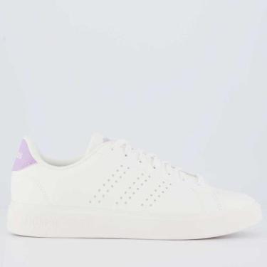 Imagem de Tênis Adidas Advantage 2.0 Feminino Off White e Lilás, 37