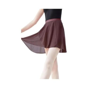 Imagem de Saia Tutu De Chiffon Para Dança, Mini Saia Curta Com Amarração Para Da