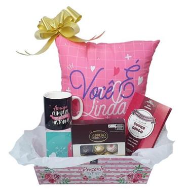 Imagem de Kit de presente para amiga Ferrero Rocher Almofada Amizade - Sude, Kit