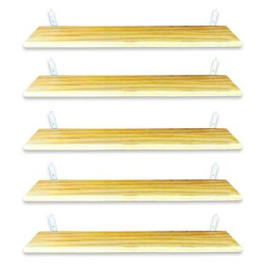 Imagem de Kit 5 Tábuas Nichos Prateleira Industrial Mão Francesa 60cm - JKVERAS