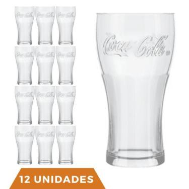 Imagem de Jogo 10 Copos de Vidro 300ML Coca-Cola Transparente Nadir - NADIR FIGU