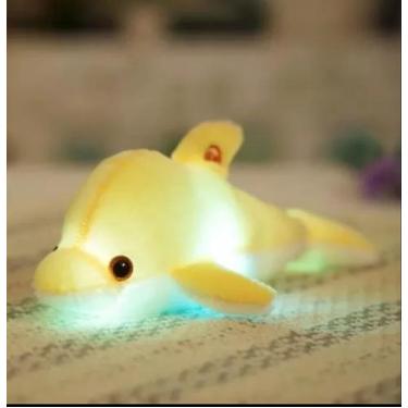 Imagem de Bicho De Pelúcia Golfinho Com Luz Led 32 Cm Oferta - Child Toy, Amarel